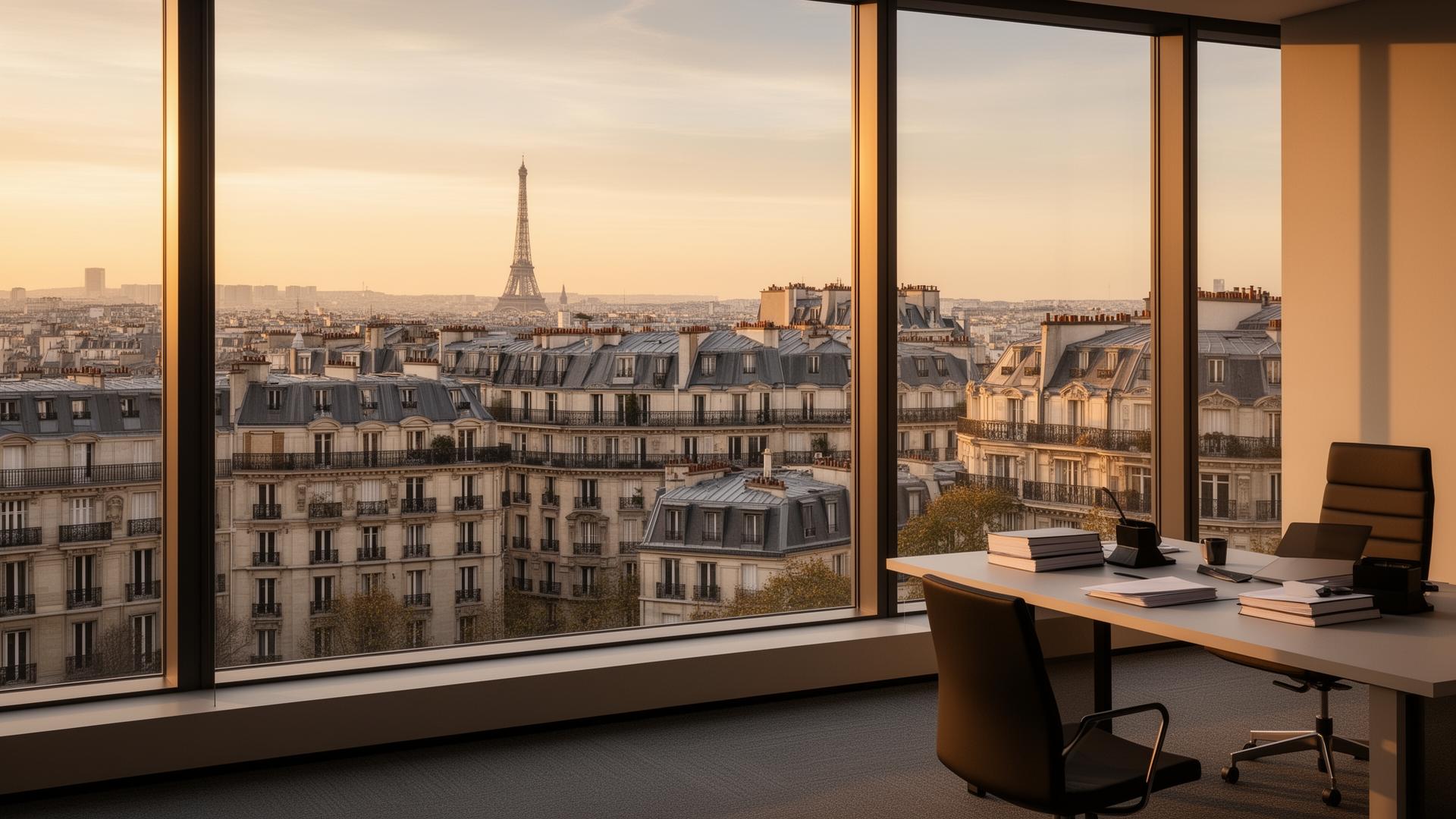 Perspective parisienne élégante symbolisant la structuration patrimoniale pour actifs urbains